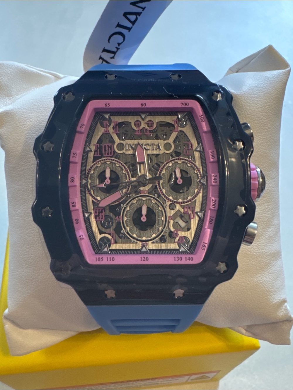 Invicta Blue and Pink Sport Chronograph Silicone Watch